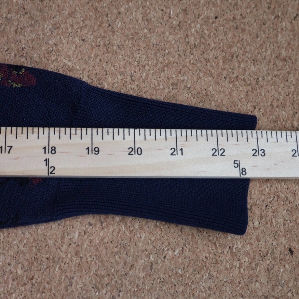 Zara Floral Knit Cropped Cardigan V Neck Button Front Colorful Chic Blue Small - Picture 15 of 15